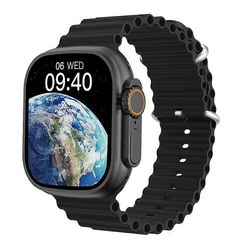 Ultra 9 Smart Watch Miehet GPS NFC Sports 2.2 tuuman HD-näyttö IP68 vedenpitävä Bluetooth-puhelu Smartwatch ääniavustajalla Musta