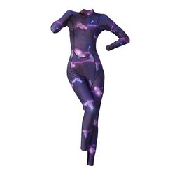 Ruili 3mm Diving Suit Ladies Surfing Kold-bevis Hele kroppen Varm Star Jellyfish Langærmet Bukser One-piece Solcreme Snorkeling Suit XXL