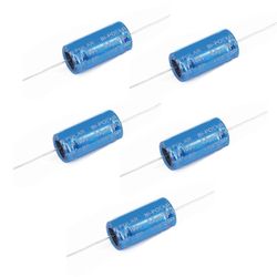 5 kpl 100 V ei-napaisuuskondensaattoreita 1.5 / 2.2 / 3.3 / 4.7 / 5.6 / 6.8 / 8.2 / 10/12 / 15uF kaiuttimien taajuuden jakamiseen 105 °C 8.2uF