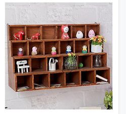 Ruili Zakka Opbevaringsskab Display Kabinet Home spisebord dekoration brun