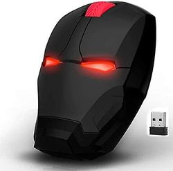 Baicccf Iron Man mus, ergonomisk trådløs mus 2.4g bærbar mobil mus med USB-mottaker Klikk Silent mus for datamaskin, Macbook, Notebook, PC, PC,