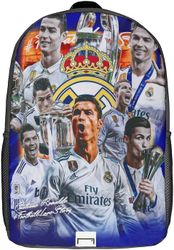 GENBAK lasten reppu Ronaldo School Reppu 3D jalkapallotähti Koululaukku Lasten koulureppu Koululaukut Muotireppu taskukirjalaukuilla 16.1 X 11.8 X ...