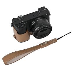 Tyypin B kamerakotelo Sony A6400 / A6300 / A6100 / A6000 akun avaamisen muotoilu kämmenen tekstuuri PU-nahka Monivärinen Style B