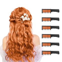 AIR Ny Hair Chalk Comb Midlertidig Bright Hair Color Dye for Piger Kids Alder 4-10 (Orange)
