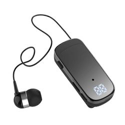 K65 solmiopidike sisäänvedettävä langallinen Bluetooth-kuuloke In-ear digitaalinen näyttö pitkäikäinen Business Single-E Tähti musta