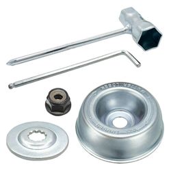 Teräsovittimen lisävaruste Stihl FS55 FS56 FS70 FS80 FS83 FS85 FS90 FS100 FS110RX ja FS120 malleihin Kuten