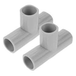 2kpl leikkikehän liittimen osat vauvan leikkikehän liitin aidan 3-tieputkiliitin vauvan leikkikehien asennustarvikkeet Harmaa 8.50X5.00X2.50CM