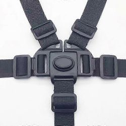 QOU:n 5-piste lasten turvavaljaat säädettävillä hihnoilla rattaille, syöttötuolille ja lastenvaunuille