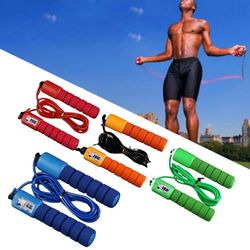 Sjippetov med elektronisk tæller justerbar hurtig hastighed tælle sjippetov springe fitness gear gym derhjemme gym udstyr Rød