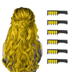 AIR Ny Hair Chalk Comb Midlertidig Bright Hair Color Dye for Piger Kids Alder 4-10 (Gul)