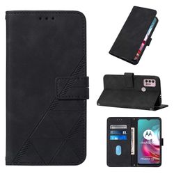 Gangxun Kompatibel med Motorola Moto G30 / G20 etui læder folio cover tegnebog magnetisk premium tui coque sort