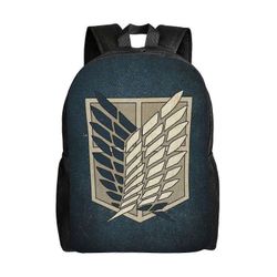 Unisex kirjalaukun reppu kouluun ja matkoille - sopii tietyille merkeille, joissa on Attack On Titan -muotoilu - täydellinen patikointiin ja päivit...
