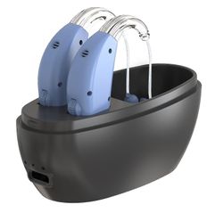 Öroncentrerad lättladdad laddningsbara hörapparater med laddningsbas 3