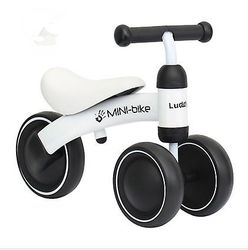 Barn Balanse Sykler Scooter Baby Walker Spedbarn 1-3years Scooter Ingen Foot Pedal Driving Bike Gift For Infant Three Wheel WHITE