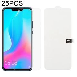 JVY 25 PCS Soft Hydrogel Film Full Cover Front Protector med alkohol bomuld + skrabelod til Huawei Nova 3 / 3i