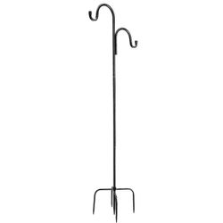 Puruiqi Ulkokoukut riippuvat raskaasta puutarhapaalusta Kasviteline ripustin metalliset puutarhapylväät Raskas lintujen syöttötanko