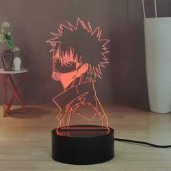 SCSYV Anime 3D yövalo, mangahahmo Dabi Touch &; Kaukosäädin LED makuuhuoneen yövalaisin, 7 väriä pöytävalaisin koristelu, syntymäpäivä jouluvalaist...