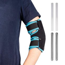 Braces Elbow Brace Tennis Arm Splint - Natalbue søvnstøtte med 4 aftagelige metal Heilwiy gave