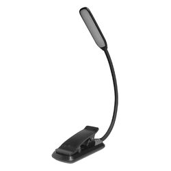 Linkrunning 9 LED-lys, genopladelig læselampe i 3 lysstyrketilstande (kølig hvid/varm gul), gradvis dæmpning af læselampe til bog i sengesort