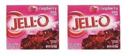 Jell-O Hallon Gelatin Dessert Mix 2 Box Pack