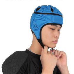 Ersam Pehmeä kypärä Pehmeä Kuori Päänsuoja Maalivahti Säädettävä Jalkapallo Maalivahti Kypärä Tuki Jalkapallo Kypärä Sininen