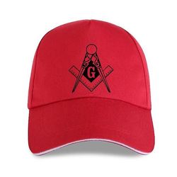 Bricks Masons Kompas &kvadrat g frimurerisk baseball cap - (8 farver) P-rød