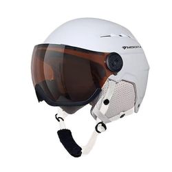 Laskettelukypärä ja -lasit Lumilautailu Integroidut Miehet Naiset Suojavarusteet Irrotettavat Laskettelulasit Valkoinen M