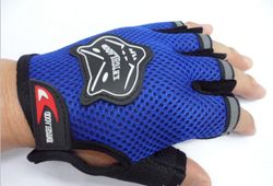 Ruili Udendørs Sport Fingerless åndbare cykelhandsker Cykel Cykel Halvfinger Handsker Blå
