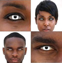 Valkoinen Halloween inspiroi 365 päivän värillisiä piilolinssejä