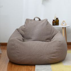 Splitter nye Extra Large Bean Bag Chairs Couch Sofa Cover Innendørs Lazy Lounger for voksne Kids Hotsale!-yky Brown 100 * 120cm