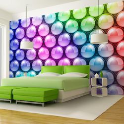 IlyDecor Carta da parati geometrica - Flamme af farve 100x70