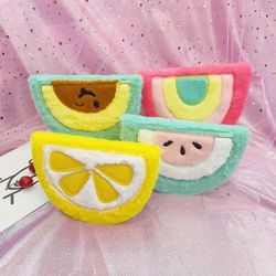 Barsinfi 2pcs forskellige former plys Notebook Frugt Form Furry Super Cute Student Notebook