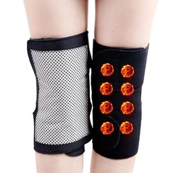 1 Par tourmaline magnetisk terapi knæbeskyttere selvopvarmning kneepad smertelindring arthritis knæstøtte patella massage ærmer L