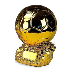 2022 Golden Ball Trophy Benzema Fodbold Final Scorer Model Resin Soccer Cup Fan Collection Souvenir Fodboldstøvler Form Trofæ 25cm