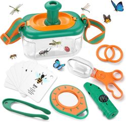 Bug Catcher Kit lapsille, Kids Outdoor Explorer Kit Bug Collector, pilli, kompassi, suurennuslasi, Bug Catching Kit lelu lapsille Ikä 3 4 5 6