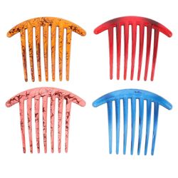 Minimalistinen hiuskampa, 4 kpl, eri värejä, muovia, otsatukan muotoiluun ja koristeluun Sekalaiset värit 10.30X8.40X0.70CM