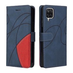 Samsung Galaxy A12 5g Sag Kort Pu Holder Læder Cuir Wallet Flip Cover - Blå