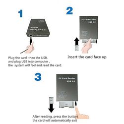 USB2.0 PCMCIA-kortinlukija ATA-kortinlukija PC-kortinlukija USB 2.0 - PC ATA PCMCIA -sovitin flash-levy muistikortinlukija Raudanharmaa