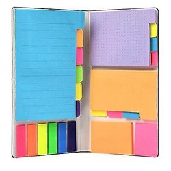 6 Farveindeks memo Pad Scheduler Papir Sticky Notes B-typografi