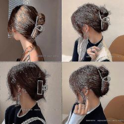 2pcs Elegant Gold Hollow Geometric Metal Hair Claw Vintage Hair Clips Hovedbøjle Hårnål Fashion Hair