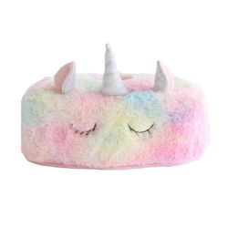 Färgglatt Unicorn Tissue Box Cover, söt plysch