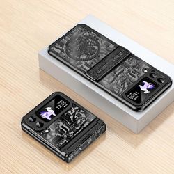 Galaxy Z Flip 5 -kotelo, Samsung Z Flip 5 -kotelon saranasuojaus iskunkestävä suojakotelo Galaxy Flip 5 5g:lle musta