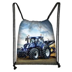 Leiki maatilalla Traktori Tulosta reppu Teini Pojat Tytöt Reppu Naiset Kiristysnyöripussit matkalle Lasten kirjalaukku Kengänpidike skdtractor05cw