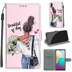 Foxdock Etui til Samsung Galaxy M02 Flower and Girl Mobile Cover