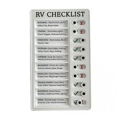 Bærbar Rv Checklist Memo Plastic Board aftagelig genanvendelige besked tjekliste Tjekliste til rv