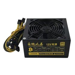 12V 1800W-2200W kaivosvirtalähde 8 GPU: lle ETH Rig Bitcoin Miner -kone