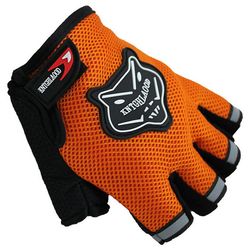 Ruili Udendørs Sport Fingerless åndbare cykelhandsker Cykel Cykel Halvfinger Handsker Orange