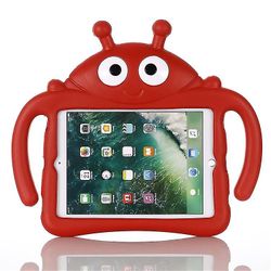 Lasten leppäkerttukotelo Ipad Pro 9.7 2016: lle, jalustan raskas iskunkestävä kansi Punainen