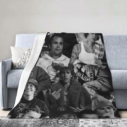 Justin Bieber 3D-tulostushuopa erittäin pehmeä huopa kevyt flanellipeitto ilmastointilaite huopa sängylle coucjvrivjh3914 40x30in 76x102cm