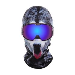 AIR 3D-dyremønster Cykling Motorcykel skihat Fuld ansigtsmaske hætte Farve2